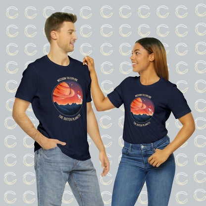 Mission to Explore Outer Space - Unisex Jersey Short Sleeve Tee