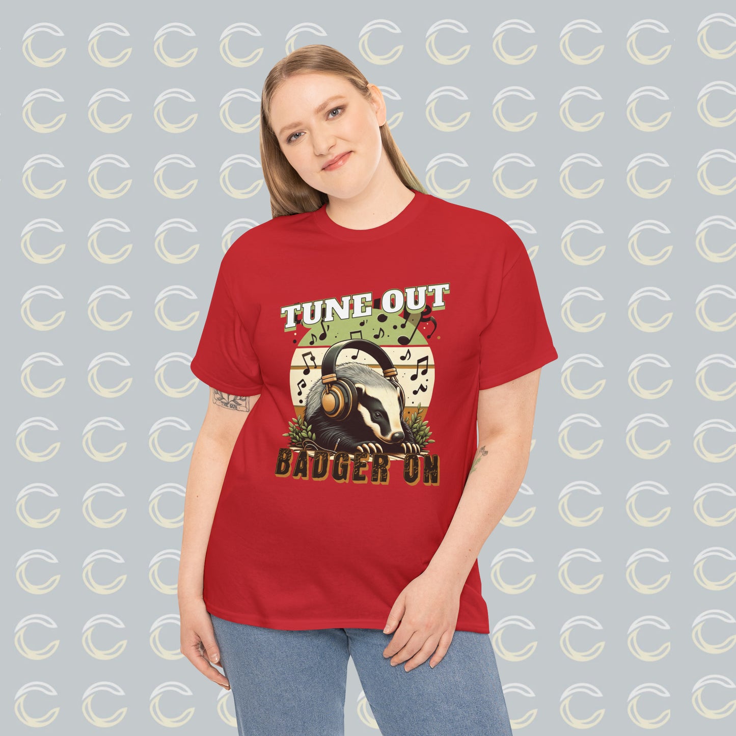 Tune Out. Badger On. | Unisex Tee (01)