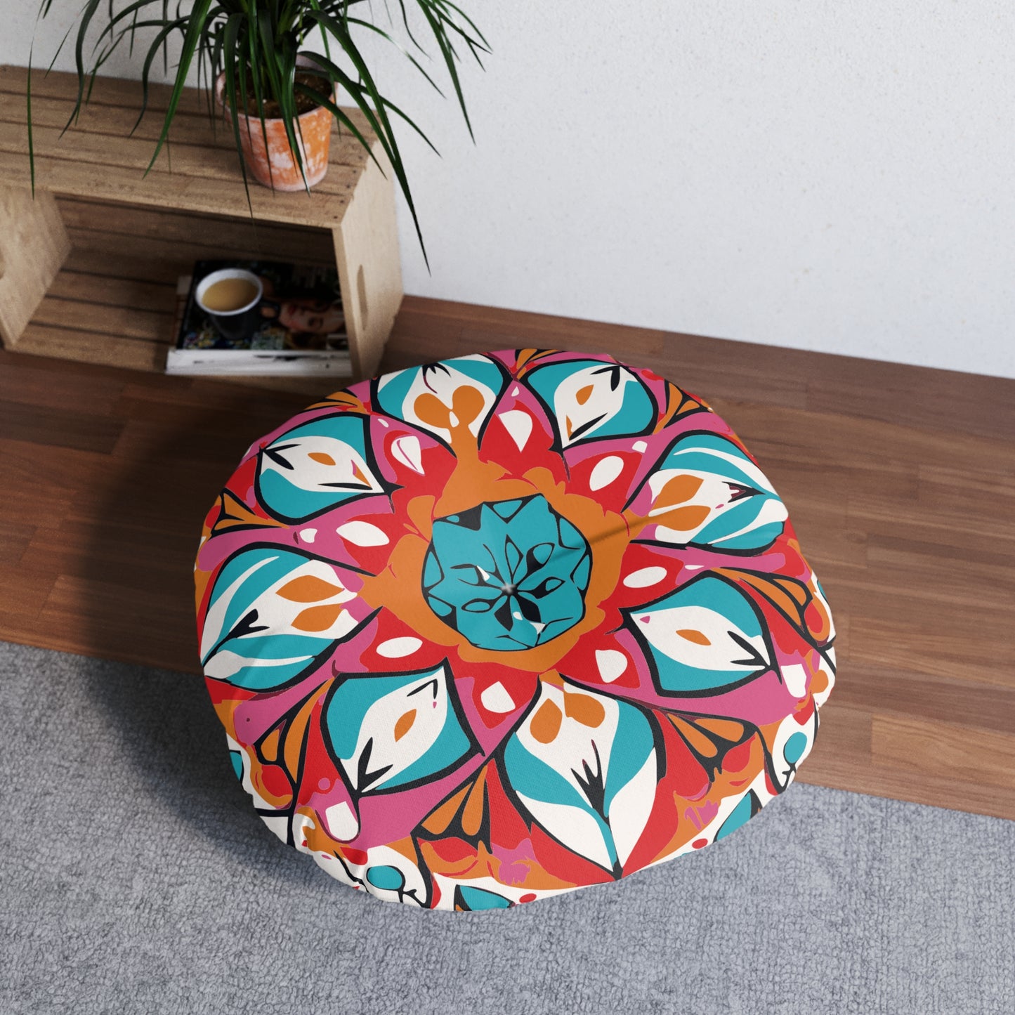 Radiant Mandala Floor Pillow