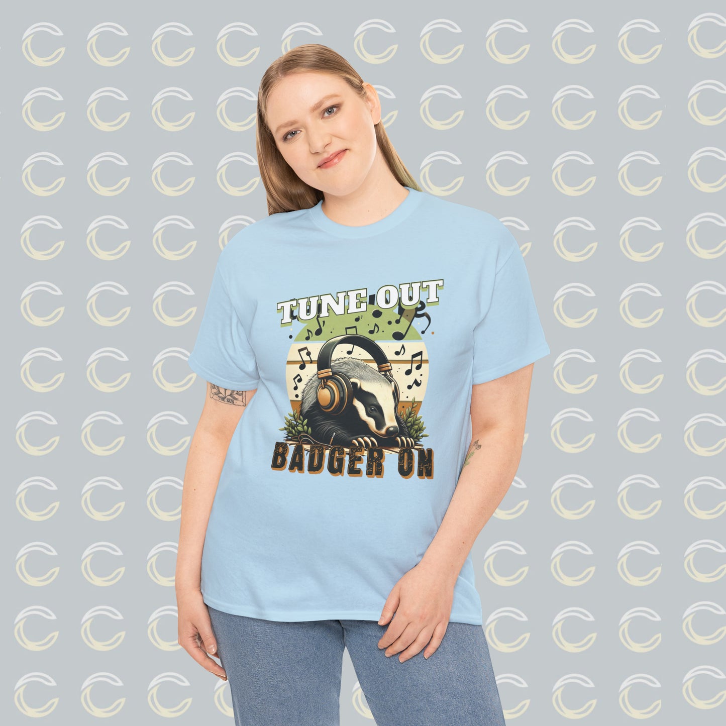 Tune Out. Badger On. | Unisex Tee (01)