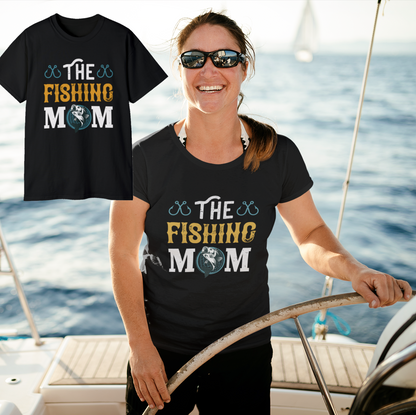 "The Fishing Mom" Tee - Celebrating the Love of Motherhood and Angling