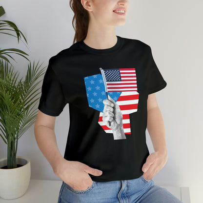 Stars & Stripes Unisex Jersey Tee - Embrace Your American Spirit in Comfort and Style