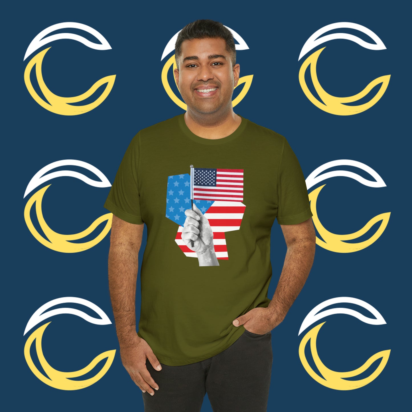 Stars & Stripes Unisex Jersey Tee - Embrace Your American Spirit in Comfort and Style