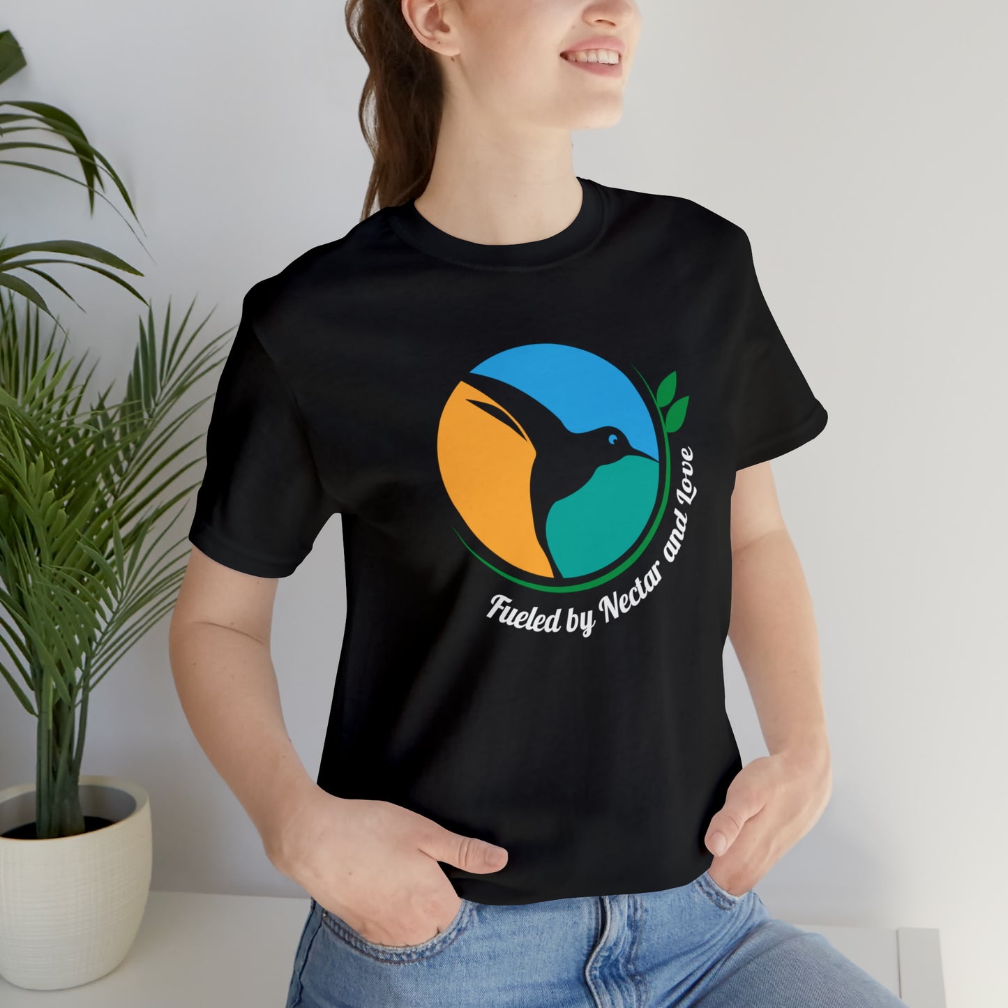 Hummingbirds: Fueled by Nectar and Love© Unisex Jersey Short Sleeve Tee