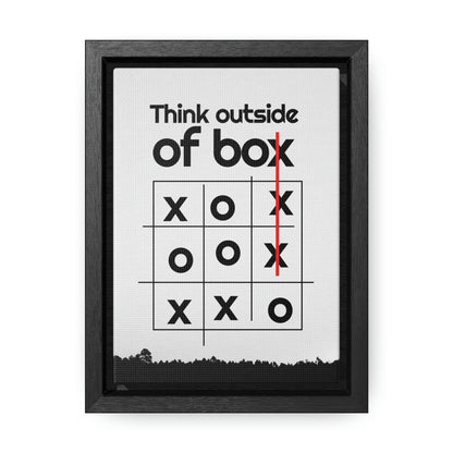 Creative Mind Gallery Canvas Wrap - 'Think Outside the Box' with a Playful Twist