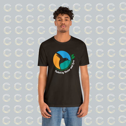 Hummingbirds: Fueled by Nectar and Love© Unisex Jersey Short Sleeve Tee