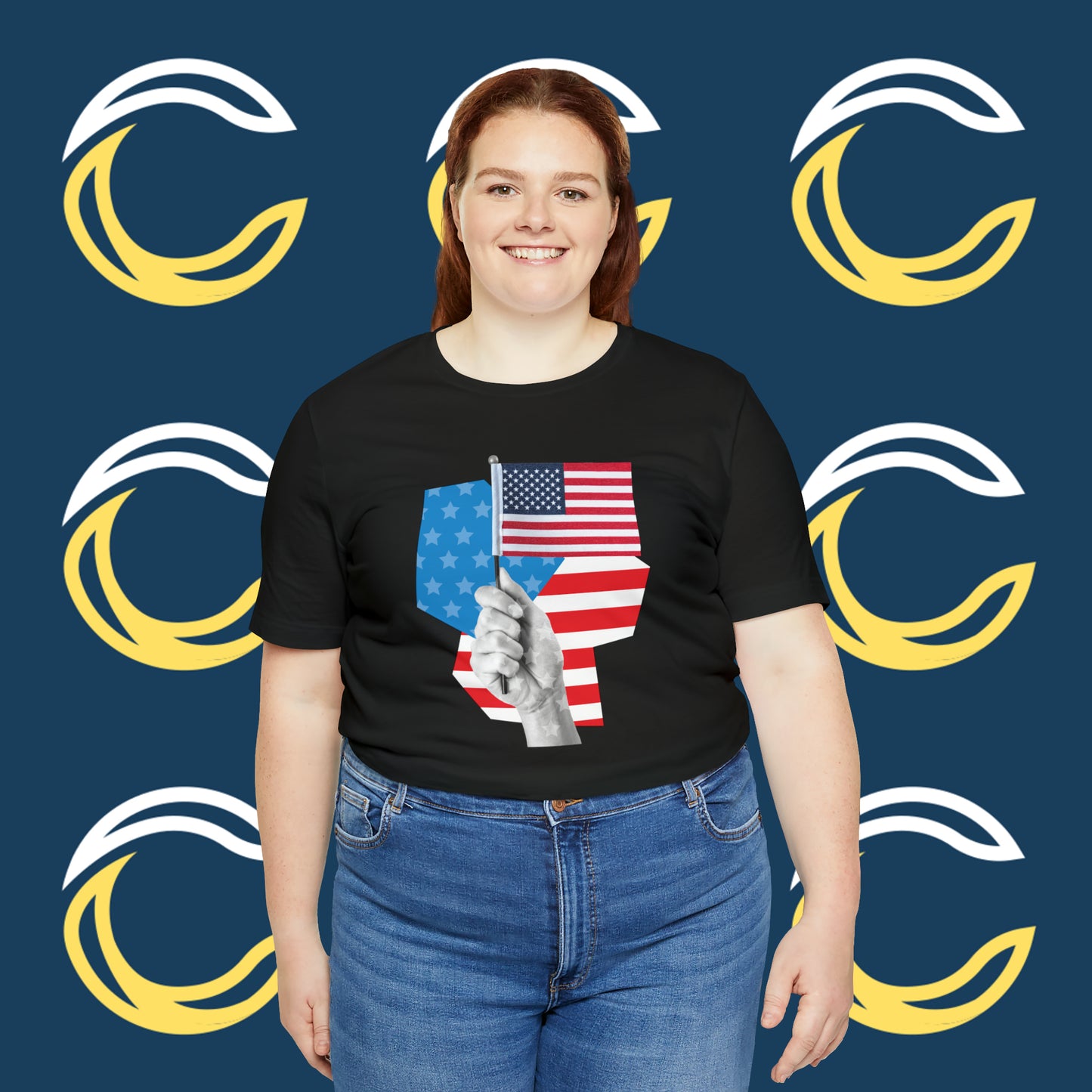 Stars & Stripes Unisex Jersey Tee - Embrace Your American Spirit in Comfort and Style