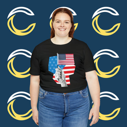 Stars & Stripes Unisex Jersey Tee - Embrace Your American Spirit in Comfort and Style