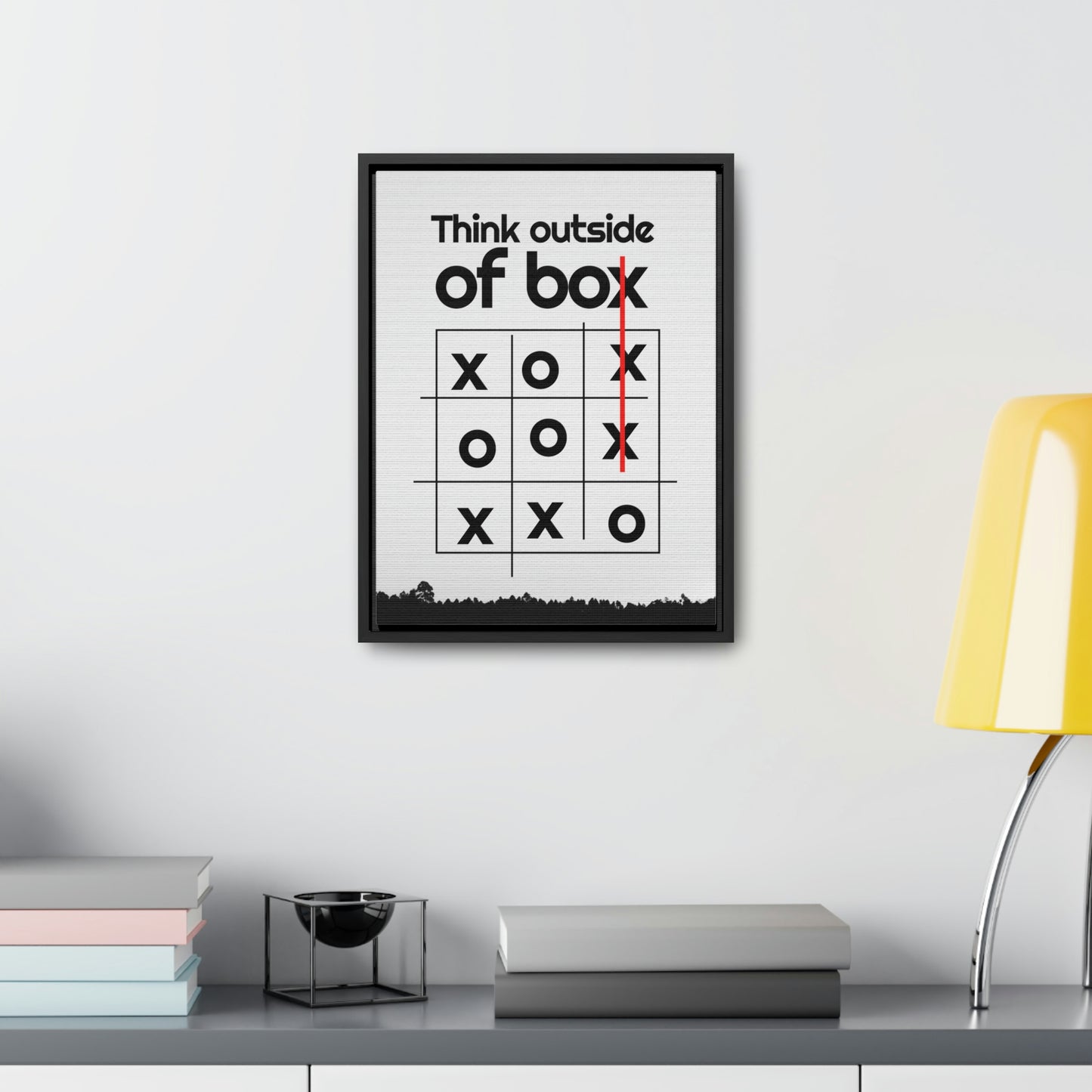 Creative Mind Gallery Canvas Wrap - 'Think Outside the Box' with a Playful Twist