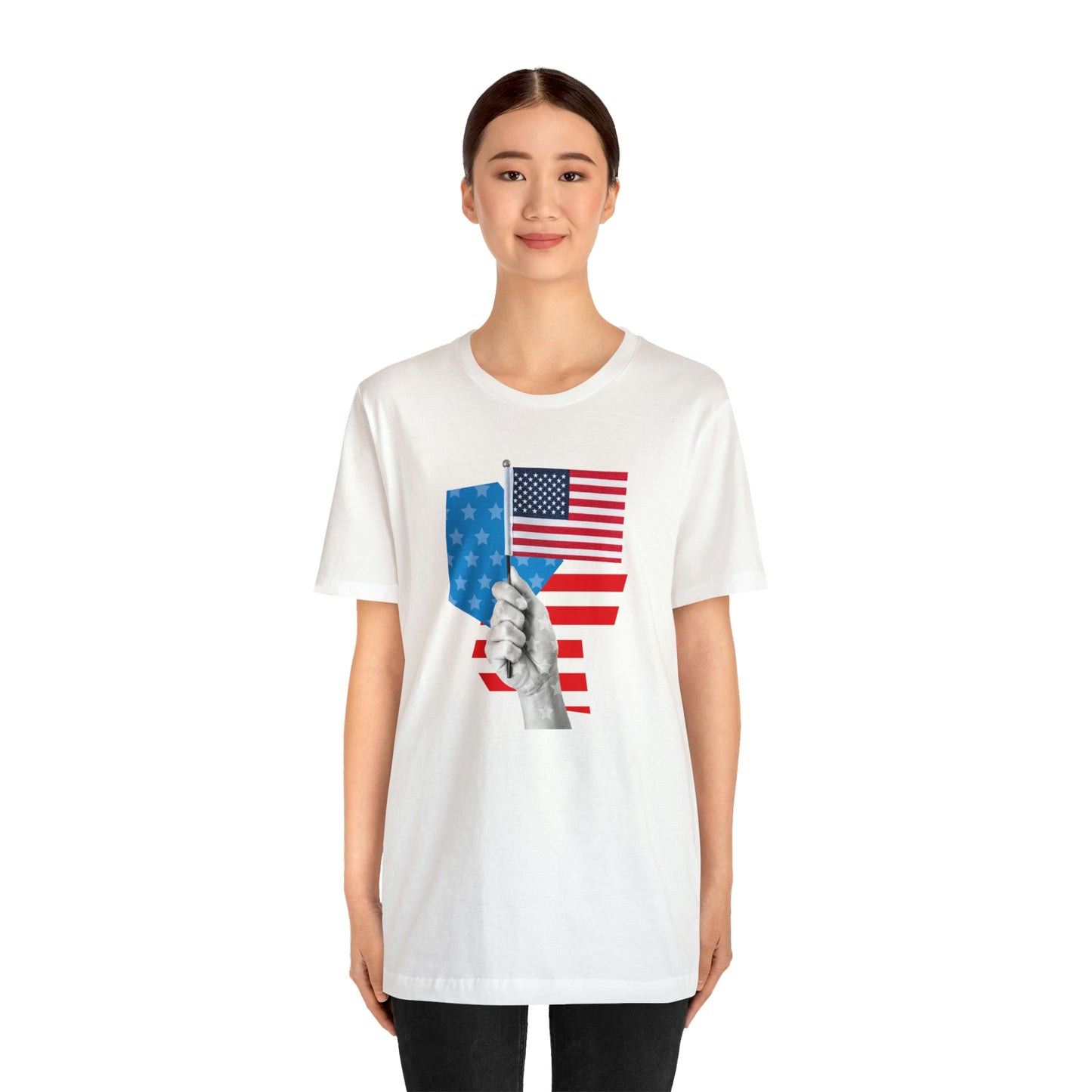 Stars & Stripes Unisex Jersey Tee - Embrace Your American Spirit in Comfort and Style