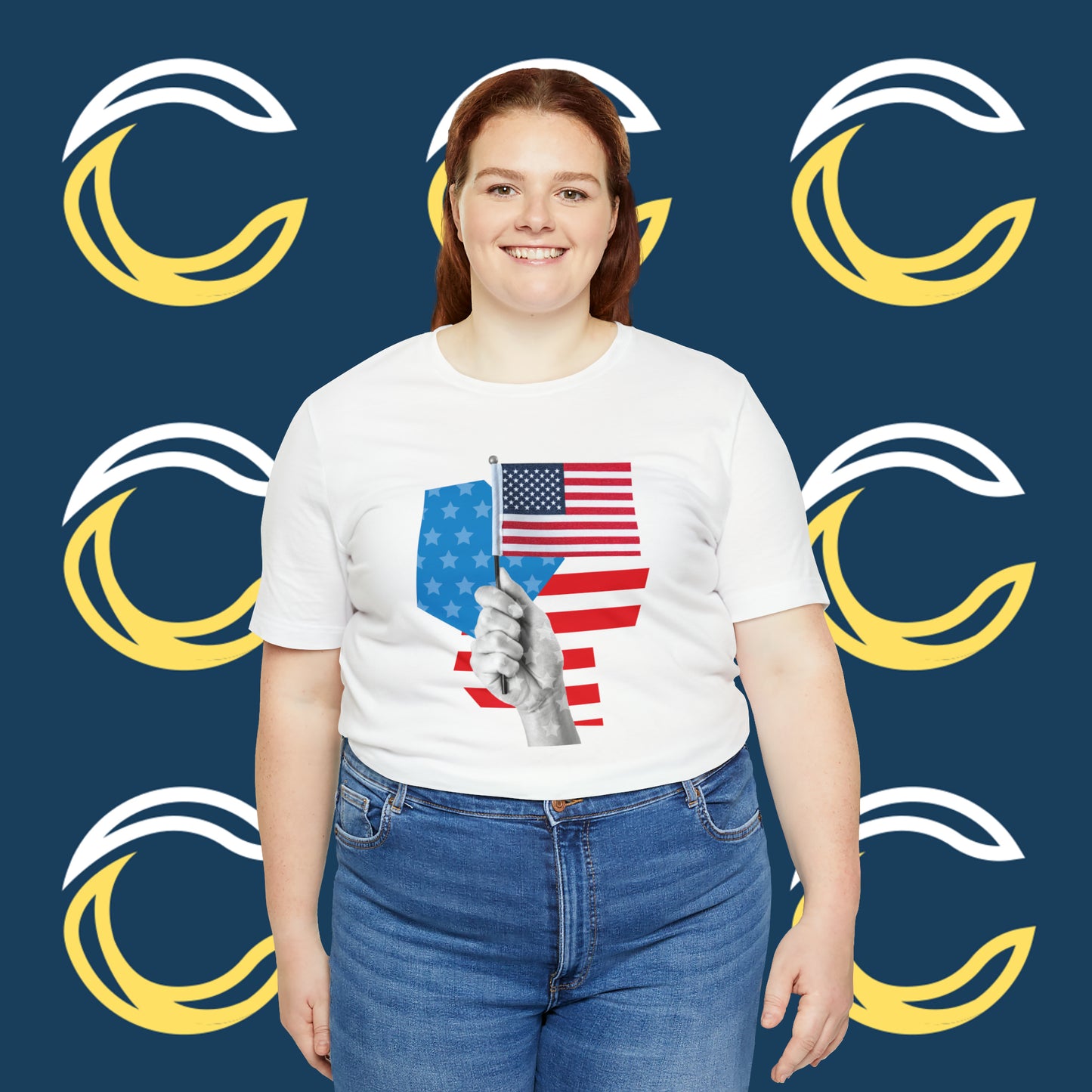 Stars & Stripes Unisex Jersey Tee - Embrace Your American Spirit in Comfort and Style