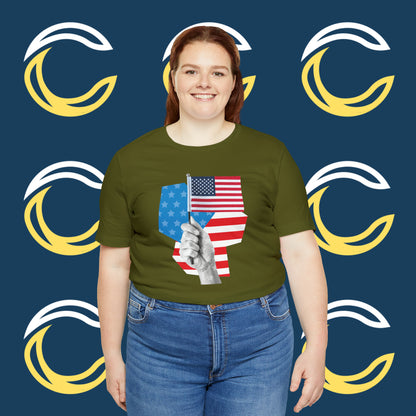 Stars & Stripes Unisex Jersey Tee - Embrace Your American Spirit in Comfort and Style