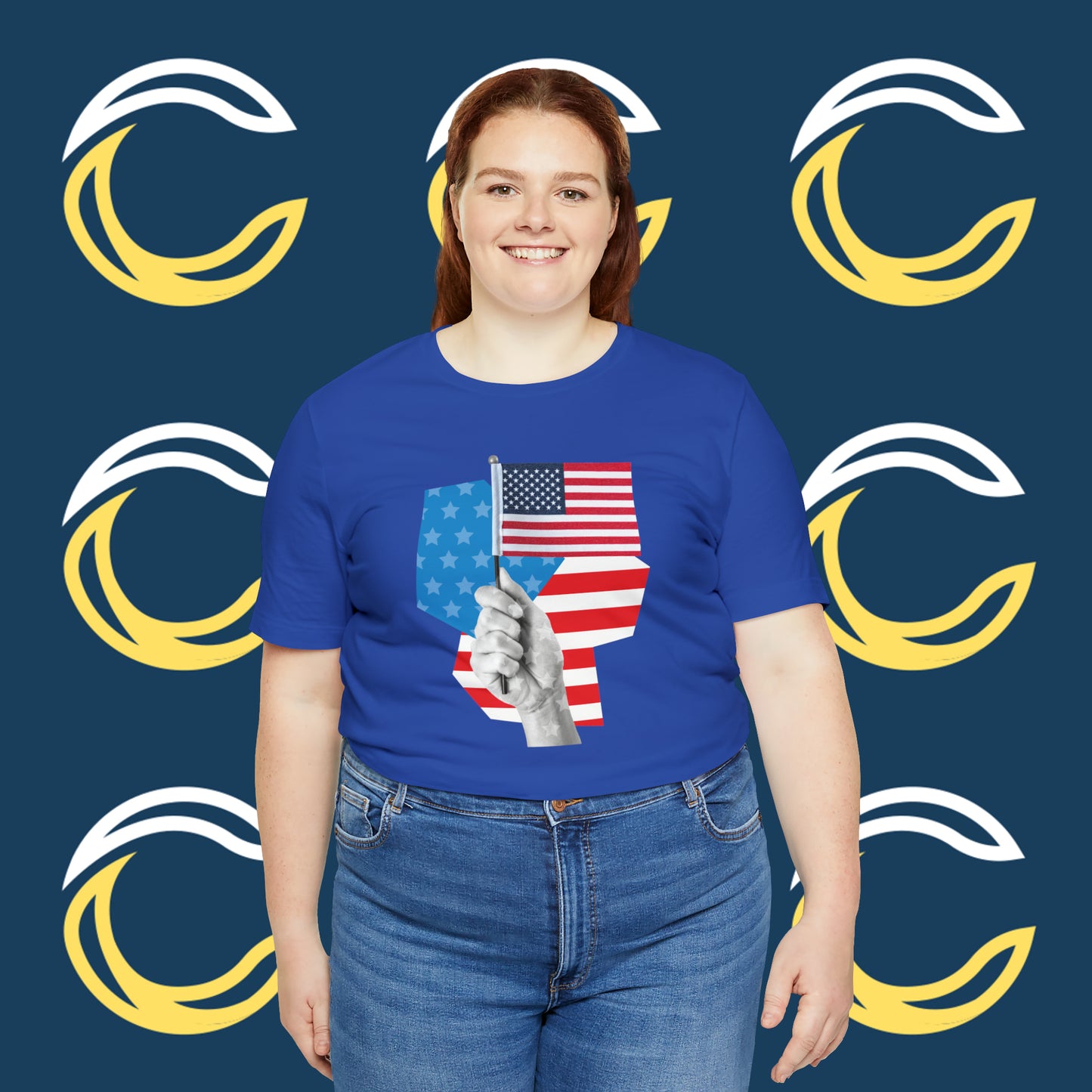 Stars & Stripes Unisex Jersey Tee - Embrace Your American Spirit in Comfort and Style