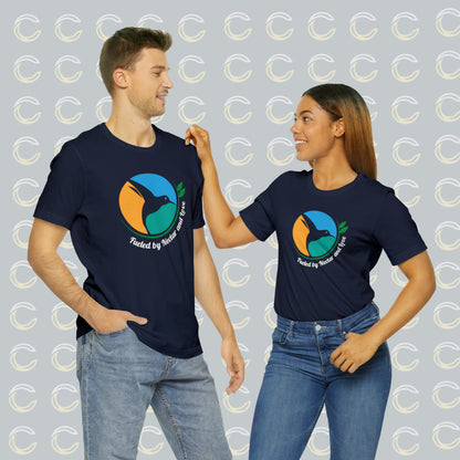 Hummingbirds: Fueled by Nectar and Love© Unisex Jersey Short Sleeve Tee