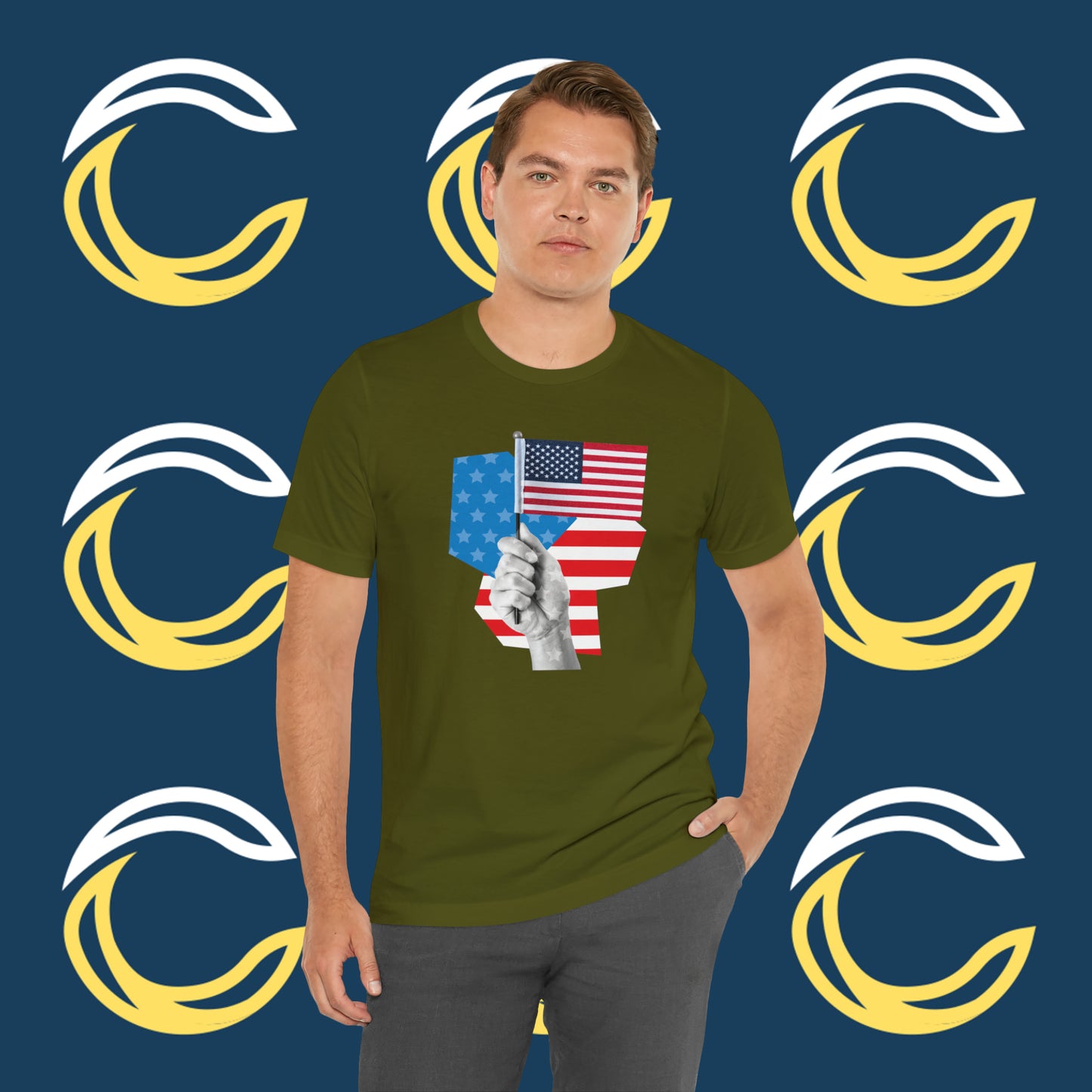 Stars & Stripes Unisex Jersey Tee - Embrace Your American Spirit in Comfort and Style